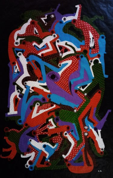 Painting titled "Puzzle" by Emilie Rousset, Original Artwork, Acrylic
