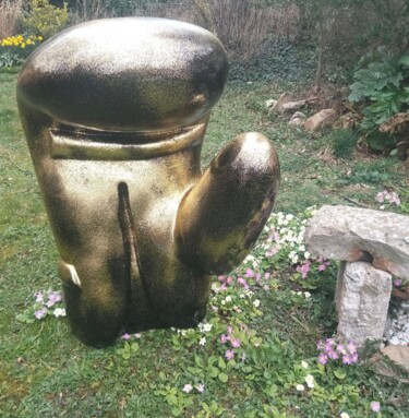 Скульптура под названием "gant boxe" - Emilio Mortini, Подлинное произведение искусства, Алюминий