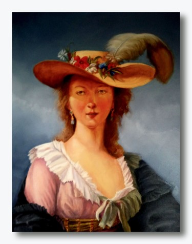 Schilderij getiteld "tribute-to-madame-e…" door Emilio Paintings, Origineel Kunstwerk, Olie