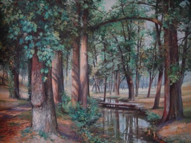 Painting titled "Romanescu Park" by Emil Pascalau, Original Artwork