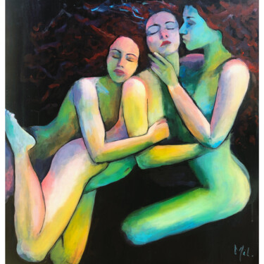 Peinture intitulée "self care" par Emily Coubard (Mil.), Œuvre d'art originale, Acrylique