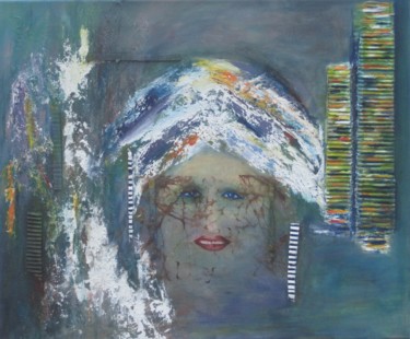 Peinture intitulée "Femme voilee" par Emily Helstroffer, Œuvre d'art originale, Acrylique