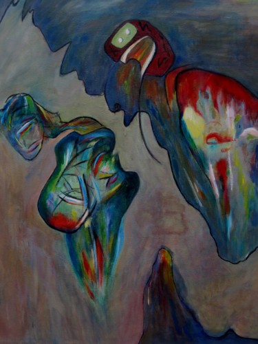 Peinture intitulée "La séparation" par Emily Helstroffer, Œuvre d'art originale, Acrylique