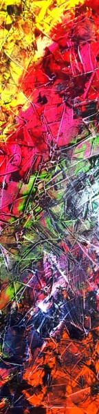 Peinture intitulée "Abstract rainbow" par Emily Starck, Œuvre d'art originale, Huile Monté sur Châssis en bois