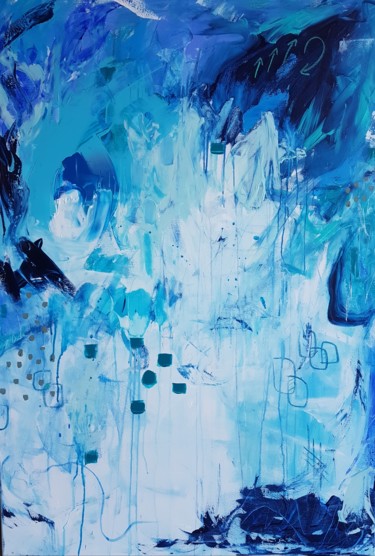 Peinture intitulée "Blue Profundis" par Emily Starck, Œuvre d'art originale, Acrylique Monté sur Châssis en bois