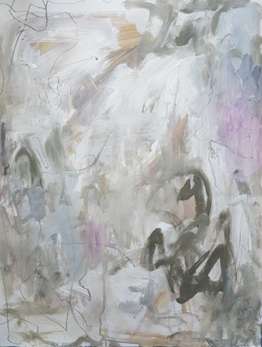Pintura titulada "Abstrait aux couleu…" por Emily Starck, Obra de arte original, Acrílico