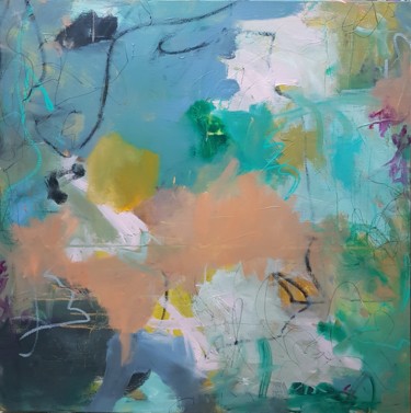 Les jardins de Giverny Peinture intitulée "Les jardins de Give…" par Emily Starck, Œuvre d'art originale, Acrylique Monté sur Châssis