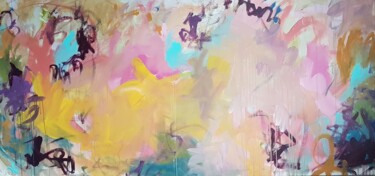 Картина под названием "Summer 2021" - Emily Starck, Подлинное произведение искусства, Акрил Установлен на Деревянная рама дл…