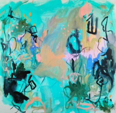 제목이 "Lemuria"인 미술작품 Emily Starck로, 원작, 아크릴 나무 들것 프레임에 장착됨