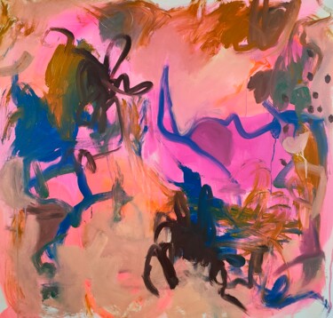 Картина под названием "Land of dreams" - Emily Starck, Подлинное произведение искусства, Акрил Установлен на Деревянная рама…