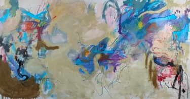 Ζωγραφική με τίτλο "J'y ai cru jusqu'au…" από Emily Starck, Αυθεντικά έργα τέχνης, Ακρυλικό Τοποθετήθηκε στο Ξύλινο φορείο σ…
