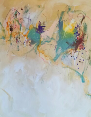 Картина под названием "Qui suis-je ?" - Emily Starck, Подлинное произведение искусства, Акрил Установлен на Деревянная рама…
