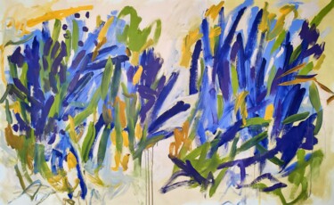 Картина под названием "Fields of hope" - Emily Starck, Подлинное произведение искусства, Акрил Установлен на Деревянная рама…