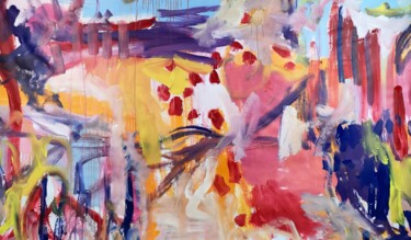 Картина под названием "Summer mood" - Emily Starck, Подлинное произведение искусства, Акрил Установлен на Деревянная рама дл…