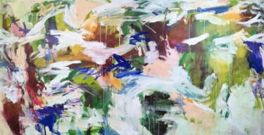 Картина под названием "French summer" - Emily Starck, Подлинное произведение искусства, Акрил Установлен на Деревянная рама…