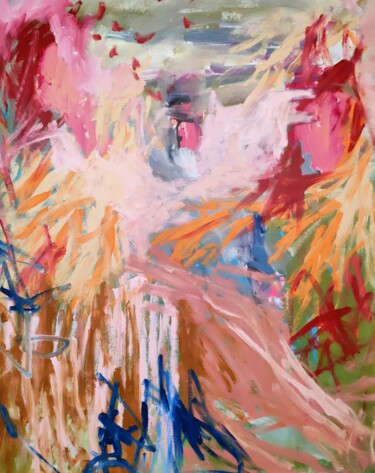 Malarstwo zatytułowany „Another Pink day” autorstwa Emily Starck, Oryginalna praca, Akryl Zamontowany na Drewniana rama noszy