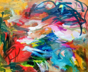 Картина под названием "Wild nature" - Emily Starck, Подлинное произведение искусства, Масло Установлен на Деревянная рама дл…