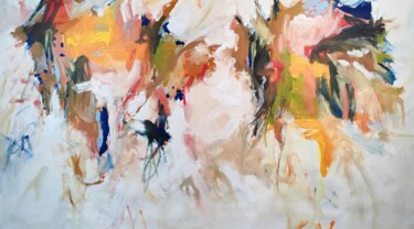 Картина под названием "Anahata" - Emily Starck, Подлинное произведение искусства, Акрил Установлен на Деревянная рама для но…