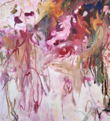 Картина под названием "Love and flowers" - Emily Starck, Подлинное произведение искусства, Акрил Установлен на Деревянная ра…
