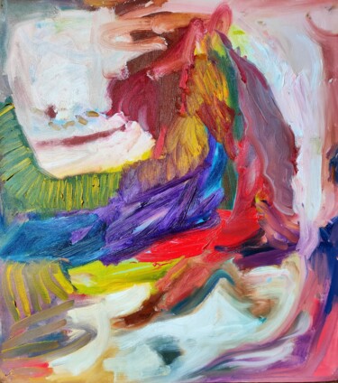 Pintura intitulada "Let's cultivate our…" por Emily Starck, Obras de arte originais, Óleo Montado em Outro painel rígido