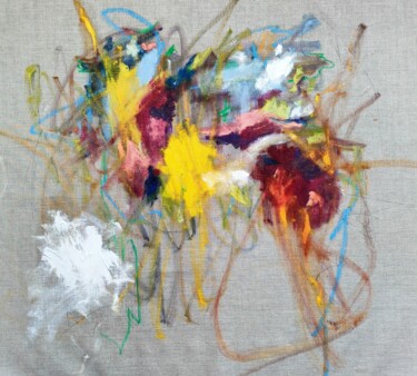 Картина под названием "The bee" - Emily Starck, Подлинное произведение искусства, Масло Установлен на Деревянная рама для но…