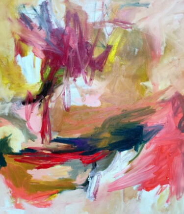Картина под названием "À contre courant" - Emily Starck, Подлинное произведение искусства, Масло Установлен на Деревянная ра…
