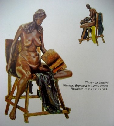 Pintura titulada "La Lectora" por Emiro Garzon Correa, Obra de arte original