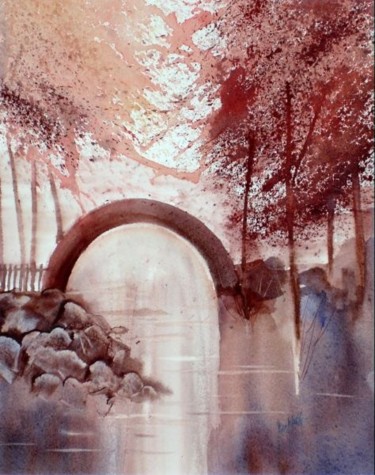 Peinture intitulée "Couleurs d'automne" par Jocelyne Dumont, Œuvre d'art originale