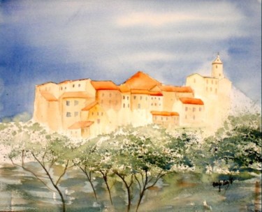 Painting titled "Rocamadour" by Jocelyne Dumont, Original Artwork