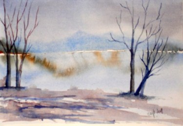 Painting titled "hiver 2" by Jocelyne Dumont, Original Artwork