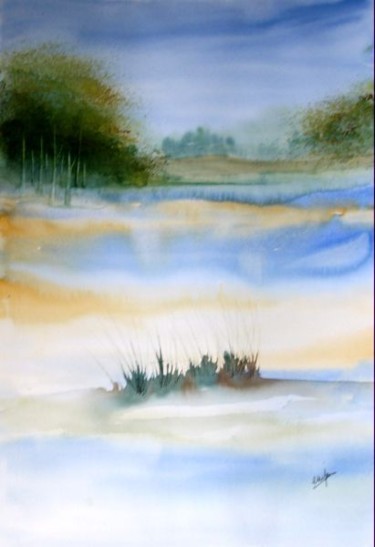 Peinture intitulée "la baie de Somme" par Jocelyne Dumont, Œuvre d'art originale