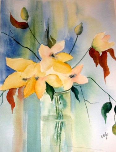 Peinture intitulée "bouquet de fleurs" par Jocelyne Dumont, Œuvre d'art originale