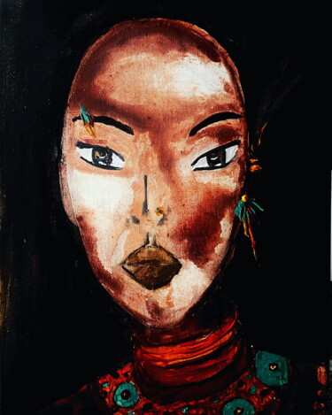 Painting titled "Karna" by Emma C, Original Artwork, Acrylic