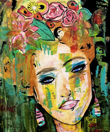 Картина под названием "RESURRECTION" - Emma C, Подлинное произведение искусства, Акрил Установлен на Деревянная рама для нос…