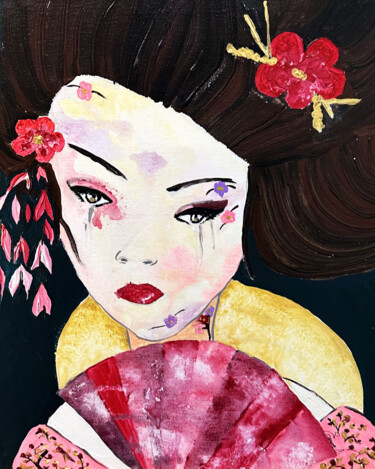 Картина под названием "SHIZUKO" - Emma C, Подлинное произведение искусства, Акрил Установлен на Деревянная рама для носилок