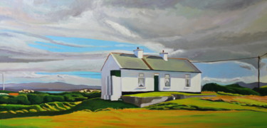 Painting titled "Old Courthouse (Arr…" by Emma Cownie, Original Artwork, Oil Mounted on Wood Stretcher frame