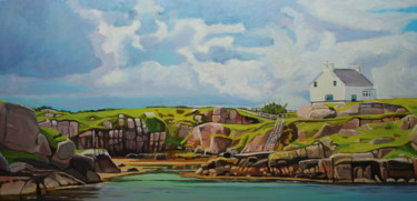 Painting titled "Sailing By Rutland…" by Emma Cownie, Original Artwork, Oil