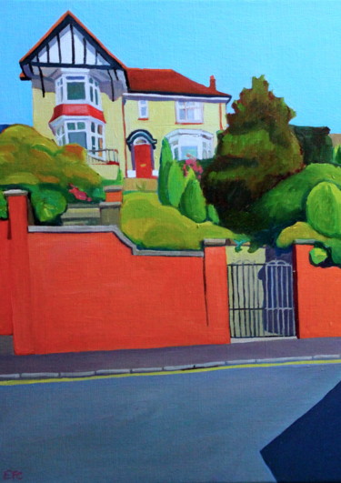 Pittura intitolato "Proud House, Swansea" da Emma Cownie, Opera d'arte originale, Olio