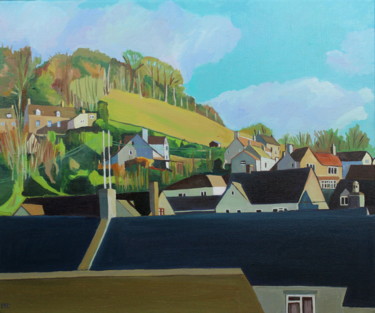 Painting titled "Brimscombe" by Emma Cownie, Original Artwork, Oil