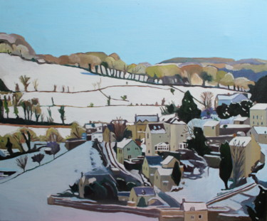 Painting titled "Stroud Valley in th…" by Emma Cownie, Original Artwork, Oil