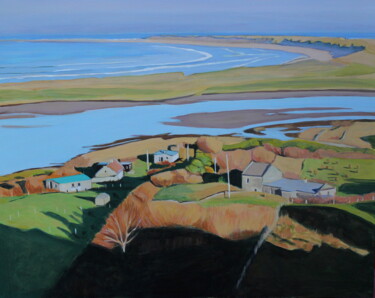 Painting titled "Above Magheraroarty…" by Emma Cownie, Original Artwork, Acrylic