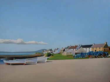 Painting titled "Inishbofin Panorama" by Emma Cownie, Original Artwork, Oil