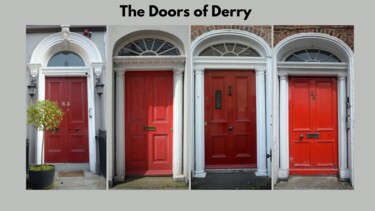 Fotografía titulada "The Red Doors of De…" por Emma Cownie, Obra de arte original, Fotografía digital