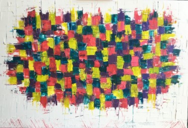 Peinture intitulée "Dispersion" par Sandra Merlhou, Œuvre d'art originale, Huile