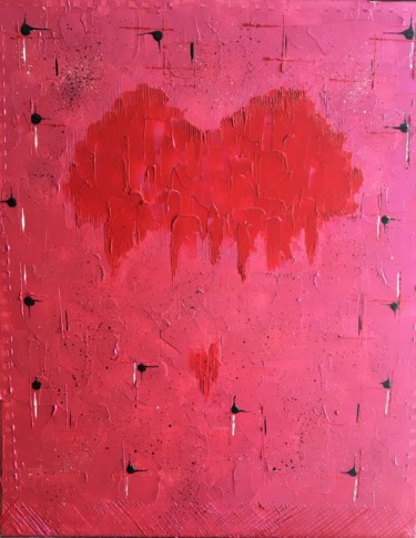 Peinture intitulée "L’amour" par Sandra Merlhou, Œuvre d'art originale, Huile