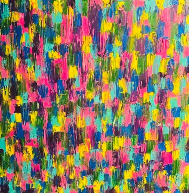 Peinture intitulée "Colorful" par Sandra Merlhou, Œuvre d'art originale, Acrylique Monté sur Châssis en bois