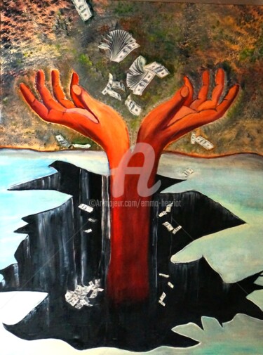 Painting titled "Prosperity" by Emma Henriot, Original Artwork, Oil