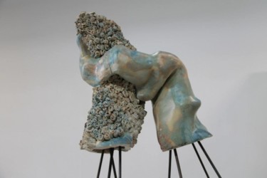 Sculpture titled "Etreinte 2, to Joha…" by Emma Hyvernat, Original Artwork