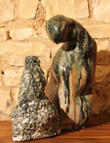 Sculpture intitulée "Bonnie and Clay" par Emma Hyvernat, Œuvre d'art originale, Céramique