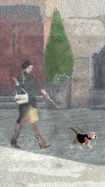 La ballade des gens et des chiens heureux Digital Arts titled "La ballade des gens…" by Emma Laflute, Original Art, Digital Painting